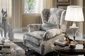 Итальянское кресло с высокой мягкой спинкой  Vittorio (misura)– купить в интернет-магазине ЦЕНТР мебели РИМ