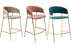 Полубарный стул с латунью (FR 0559)– купить в интернет-магазине ЦЕНТР мебели РИМ