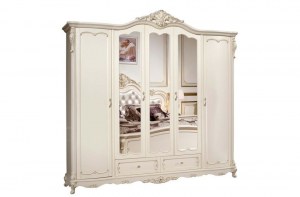 Классический белый шкаф (MK-2729-WG) купить в интернет магазине Центра мебели Рим