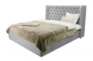 Современная кровать с мягким изголовьем с подъемным механизмом(MK-6603-GPF)– купить в интернет-магазине ЦЕНТР мебели РИМ
