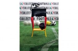 Кофейный столик-тумба Penalty Kick с футбольным дизайном, производство Италия