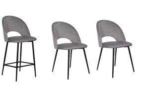 Стул с мягким сиденьем серый(RF 0048)– купить в интернет-магазине ЦЕНТР мебели РИМ