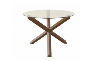 Современный круглый стеклянный стол Cross (pranzo)– купить в интернет-магазине ЦЕНТР мебели РИМ