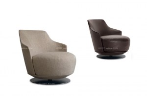 Мягкое дизайнерское кресло на вращающемся основании Jammin. Alberta Salotti, Италия