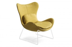 Дизайнерское горчично-жёлтое кресло с ушами Lazy. Calligaris, Италия
