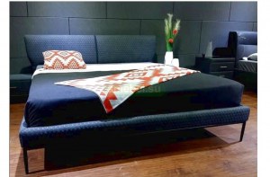 Современная кровать с мягким изголовьем (MK-6612-DGF)– купить в интернет-магазине ЦЕНТР мебели РИМ